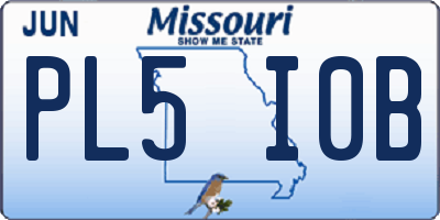 MO license plate PL5I0B