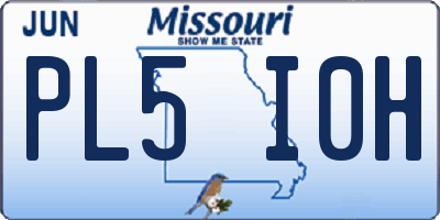 MO license plate PL5I0H