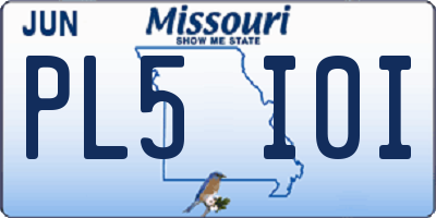 MO license plate PL5I0I