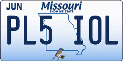 MO license plate PL5I0L