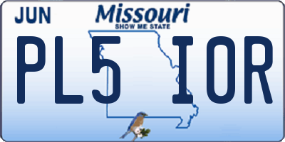 MO license plate PL5I0R