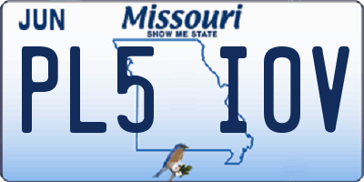 MO license plate PL5I0V