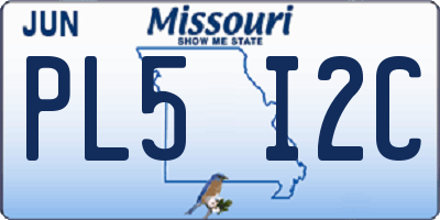MO license plate PL5I2C