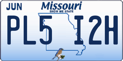 MO license plate PL5I2H