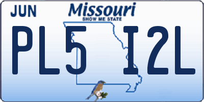 MO license plate PL5I2L