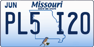 MO license plate PL5I2O