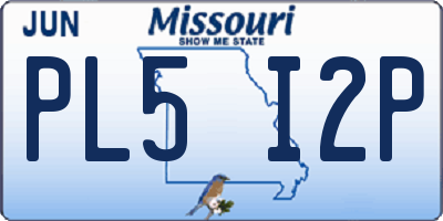 MO license plate PL5I2P