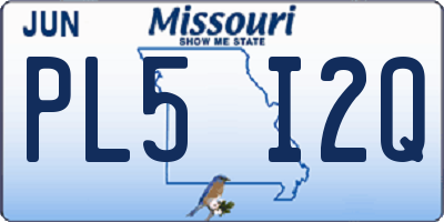 MO license plate PL5I2Q