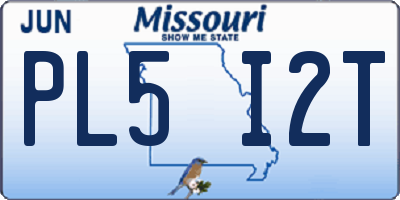 MO license plate PL5I2T
