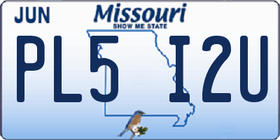 MO license plate PL5I2U