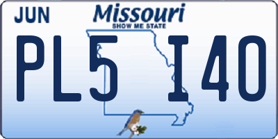 MO license plate PL5I4O