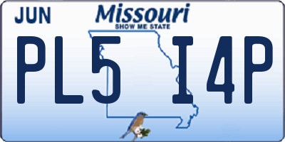 MO license plate PL5I4P