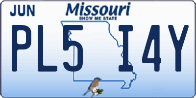 MO license plate PL5I4Y