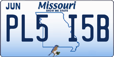 MO license plate PL5I5B