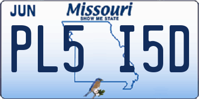 MO license plate PL5I5D