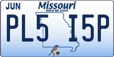 MO license plate PL5I5P