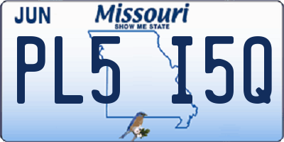 MO license plate PL5I5Q