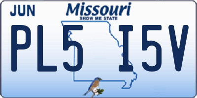 MO license plate PL5I5V