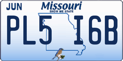 MO license plate PL5I6B
