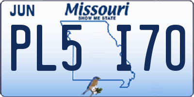 MO license plate PL5I7O