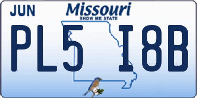 MO license plate PL5I8B