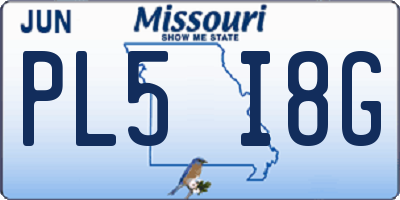 MO license plate PL5I8G