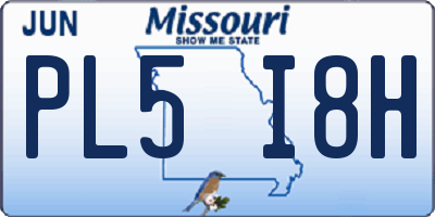 MO license plate PL5I8H
