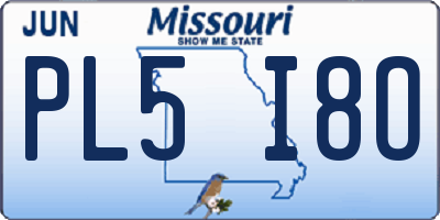 MO license plate PL5I8O