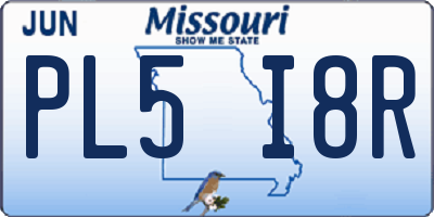 MO license plate PL5I8R