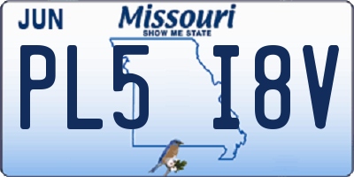 MO license plate PL5I8V