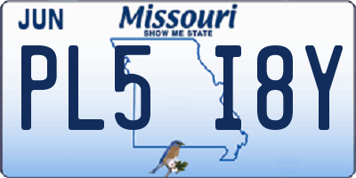 MO license plate PL5I8Y