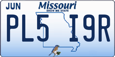 MO license plate PL5I9R