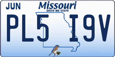 MO license plate PL5I9V