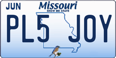 MO license plate PL5J0Y