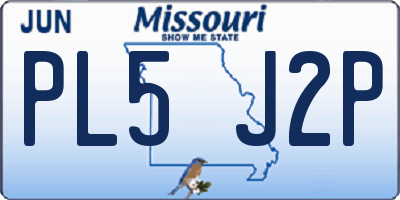 MO license plate PL5J2P