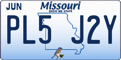 MO license plate PL5J2Y