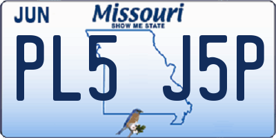 MO license plate PL5J5P