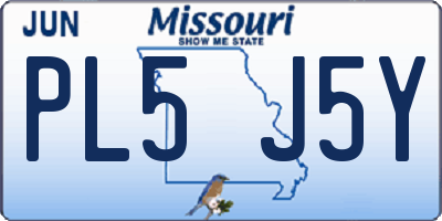 MO license plate PL5J5Y