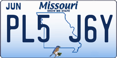 MO license plate PL5J6Y