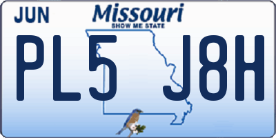 MO license plate PL5J8H
