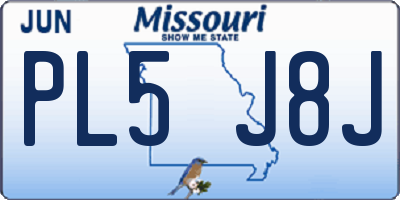 MO license plate PL5J8J