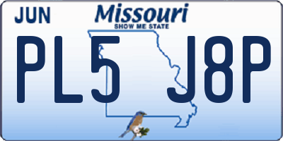 MO license plate PL5J8P