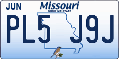 MO license plate PL5J9J