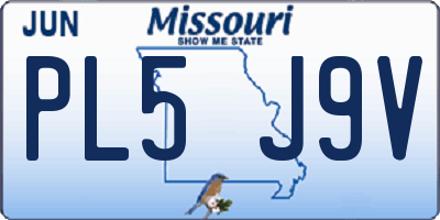 MO license plate PL5J9V