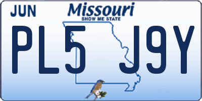 MO license plate PL5J9Y