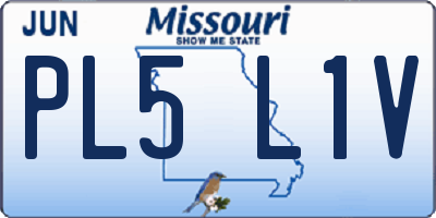 MO license plate PL5L1V