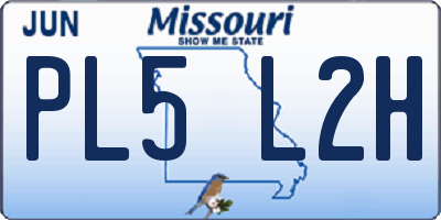 MO license plate PL5L2H