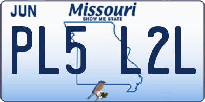 MO license plate PL5L2L