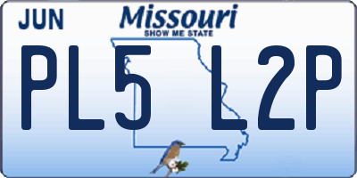 MO license plate PL5L2P