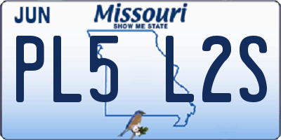 MO license plate PL5L2S